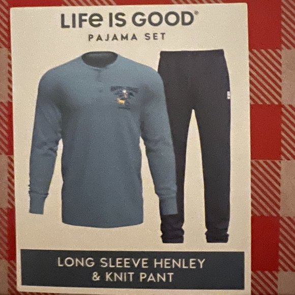 LIFE IS GOOD Men's 2Pc Gift Box Pajama Set NWT Size L - Picture 1 of 6